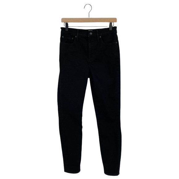 J. Crew 10" Highest-Rise Toothpick Jean in True Black Stretchy Size 28 - Picture 3 of 12